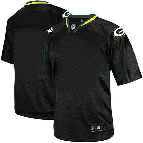 Green Bay Packers Men Customized black field shadow Jersey - Click Image to Close