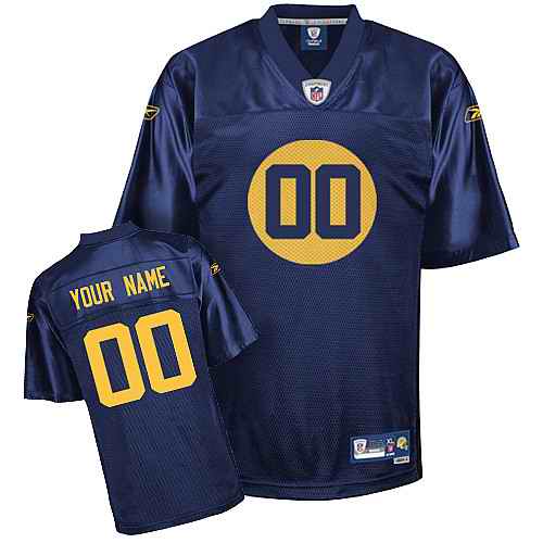 Green Bay Packers Men Customized blue Jersey - Click Image to Close