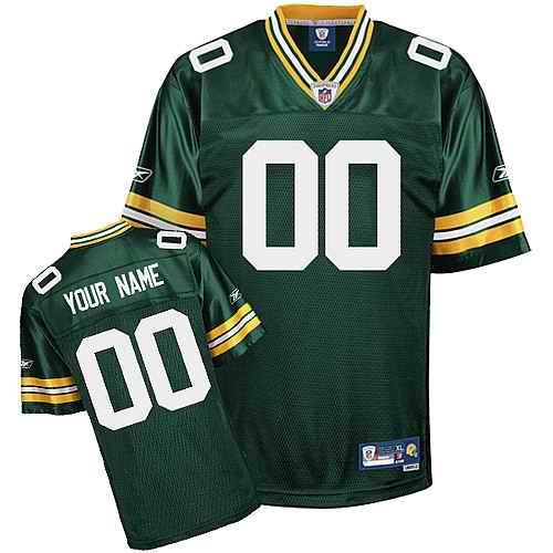 Green Bay Packers Men Customized green Jersey - Click Image to Close