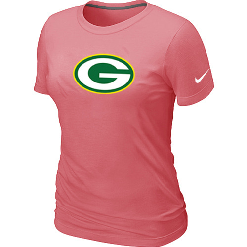 Green Bay Packers Pink Women's Logo T-Shirt