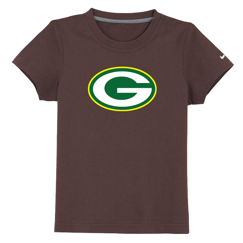 Green Bay Packers Sideline Legend Authentic Logo Youth T-Shirt Brown