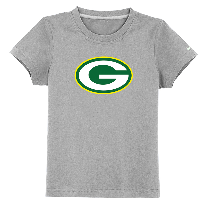 Green Bay Packers Sideline Legend Authentic Logo Youth T-Shirt Grey - Click Image to Close