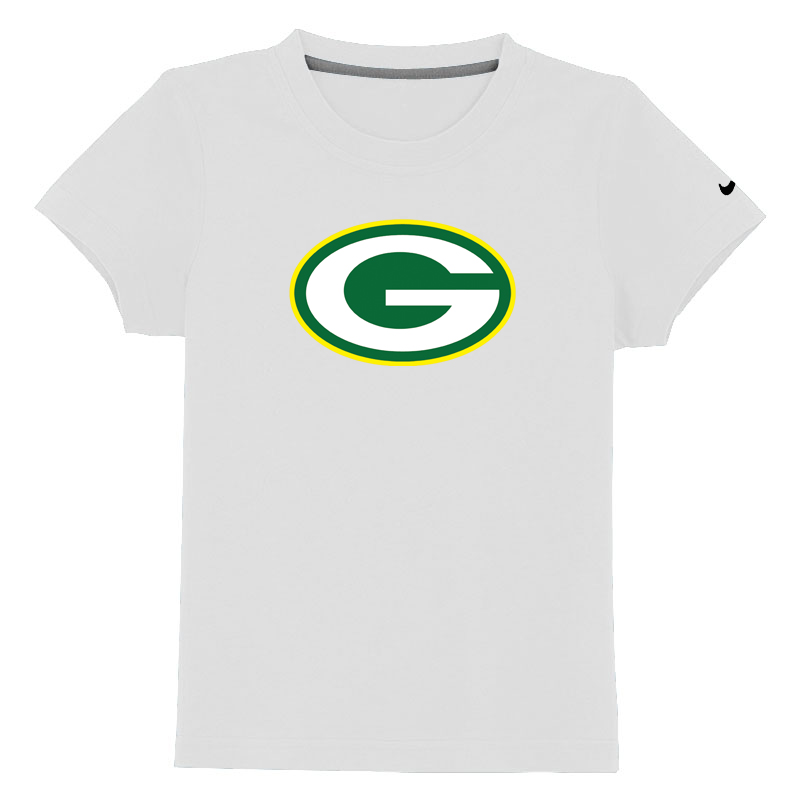 Green Bay Packers Sideline Legend Authentic Logo Youth T-Shirt White - Click Image to Close