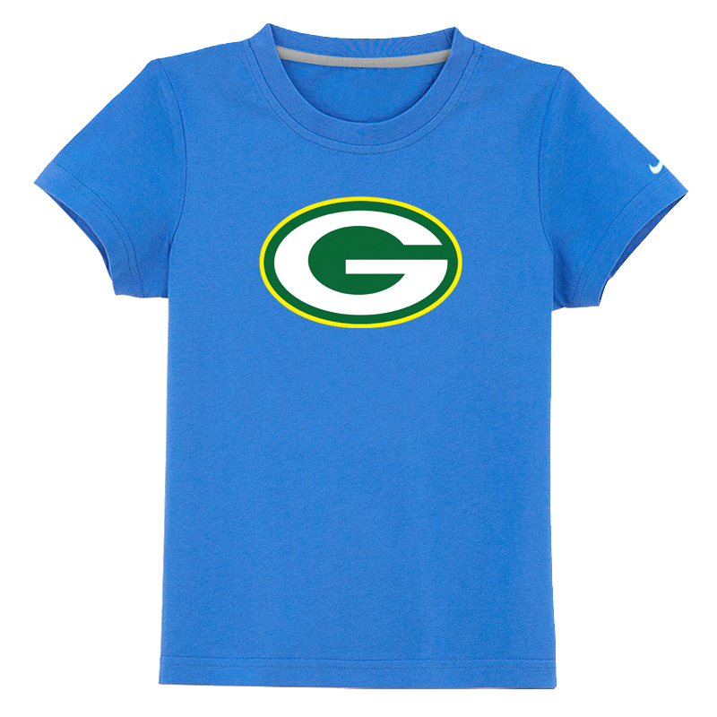 Green Bay Packers Sideline Legend Authentic Logo Youth T-Shirt light Blue - Click Image to Close