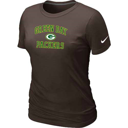 Green Bay Packers Women's Heart & Soul Brown T-Shirt