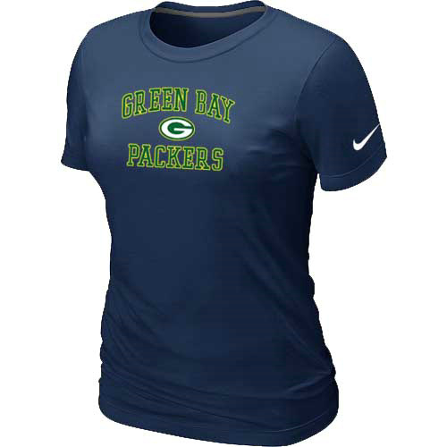 Green Bay Packers Women's Heart & Soul D.Blue T-Shirt