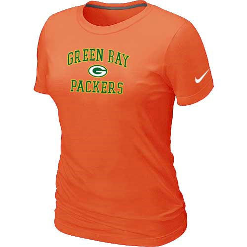 Green Bay Packers Women's Heart & Soul Orange T-Shirt