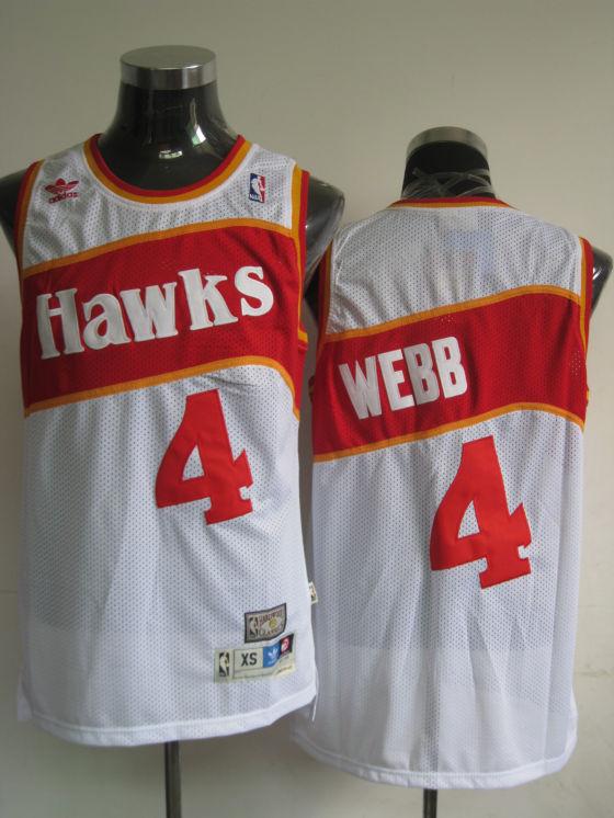 Hawks 4 Webb White Jerseys