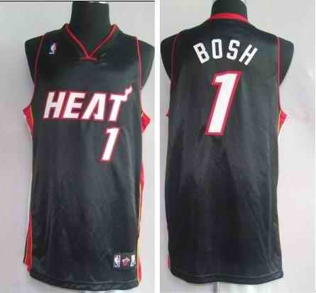 Heat 1 Chris Bosh Black Jerseys