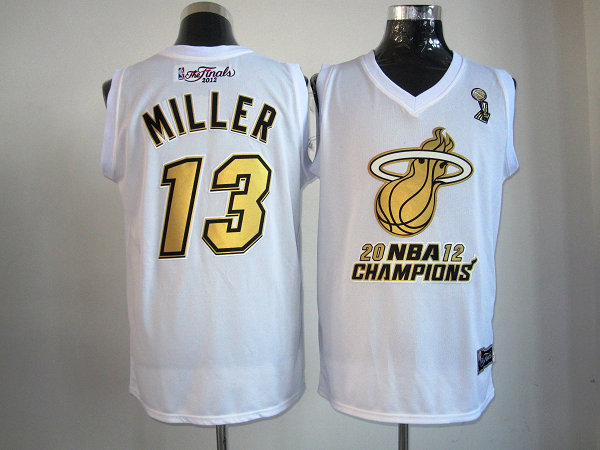 Heat 13 Miller White Champions Jerseys