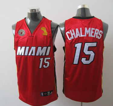 Heat 15 Chalmers Red 2013 Champion&25th Patch Jerseys