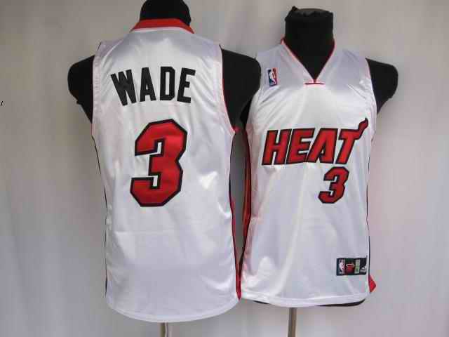 Heat 3 Wade White Jerseys