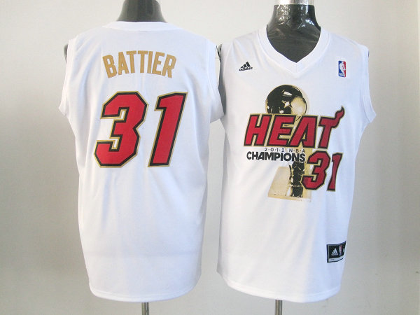 Heat 31 Battier White 2012 NBA Champions Jerseys