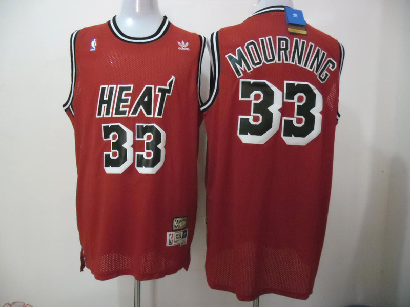 Heat 33 Mourning Red Mesh Jerseys