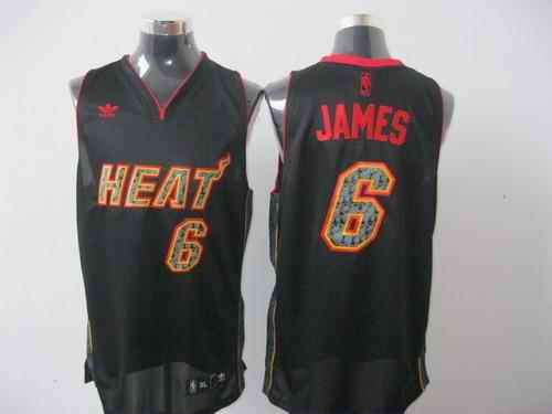 Heat 6 James Black Fashion Jerseys