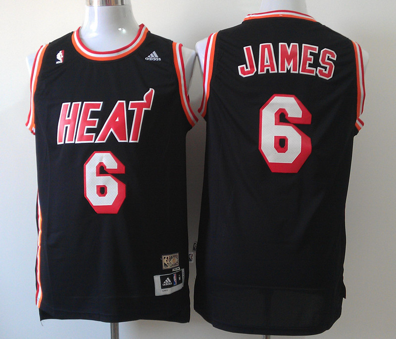 Heat 6 James Black m&n Jerseys