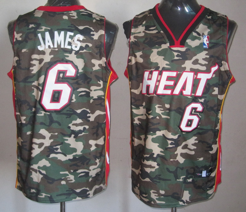 Heat 6 James Camo Jerseys