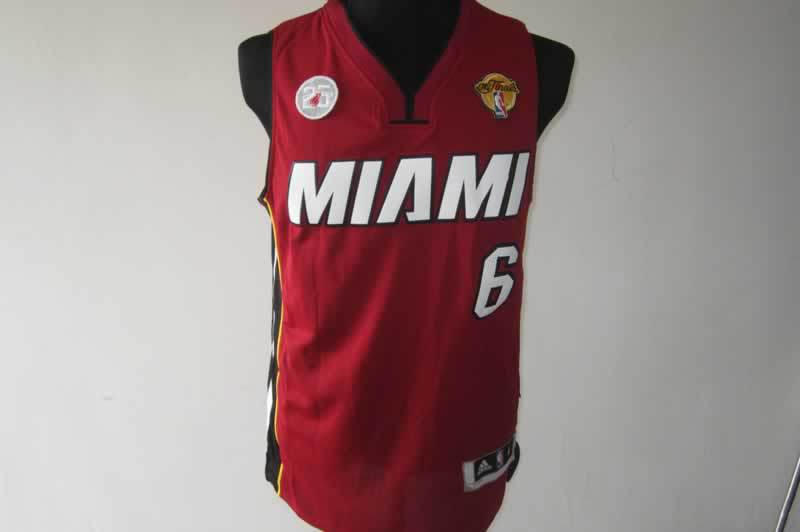 Heat 6 James Red 25th&Final Patch Jerseys