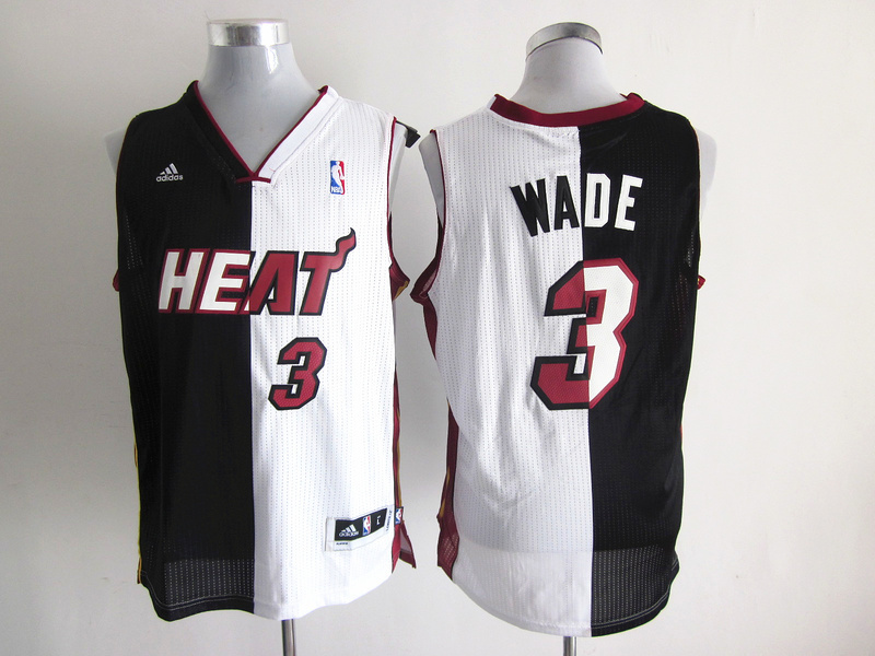 Heats 3 Wade White&Black Split Jerseys Heats 3 Wade White&Black Split Jerseys