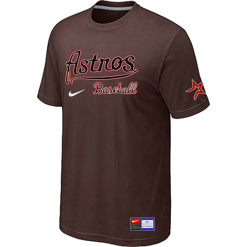Houston Astros Brown Nike Short Sleeve Practice T-Shirt
