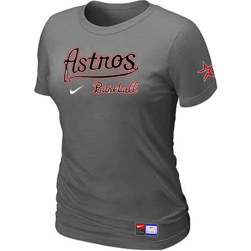 Houston Astros D.Grey Nike Women's Short Sleeve Practice T-Shirt