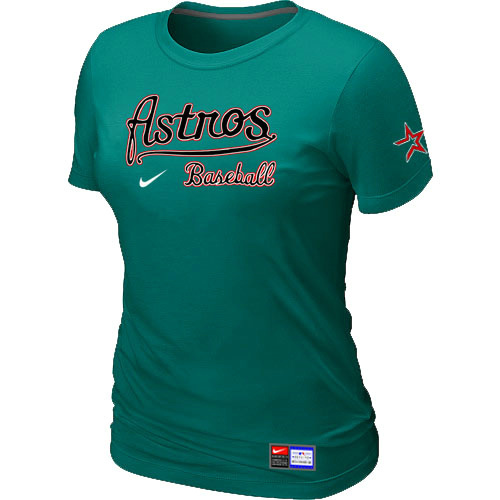 Houston Astros L.Green Nike Women's Short Sleeve Practice T-Shirt