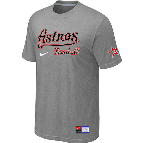 Houston Astros L.Grey Nike Short Sleeve Practice T-Shirt