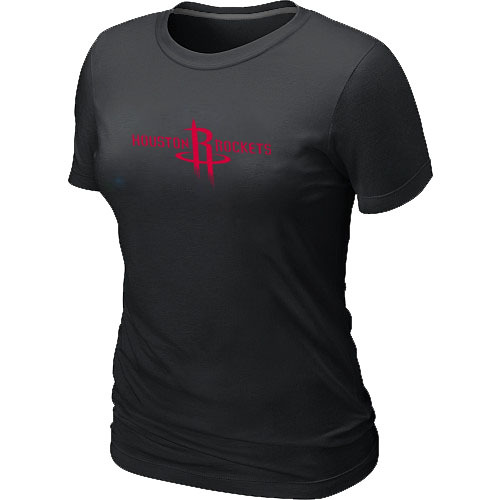 Houston Rockets Big & Tall Primary Logo Black Women's T-Shirt