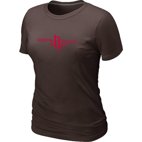 Houston Rockets Big & Tall Primary Logo Brown Women's T-Shirt