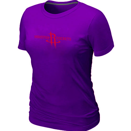 Houston Rockets Big & Tall Primary Logo Purple Women's T-Shirt