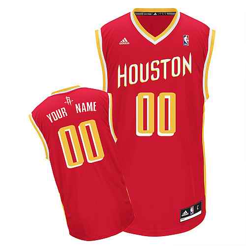 Houston Rockets Custom red Alternate Jersey - Click Image to Close