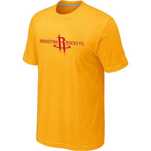 Houston Rockets adidas Primary Logo T-Shirt -Yellow - Click Image to Close