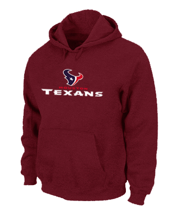 Houston Texans Authentic Logo Pullover Hoodie RED - Click Image to Close