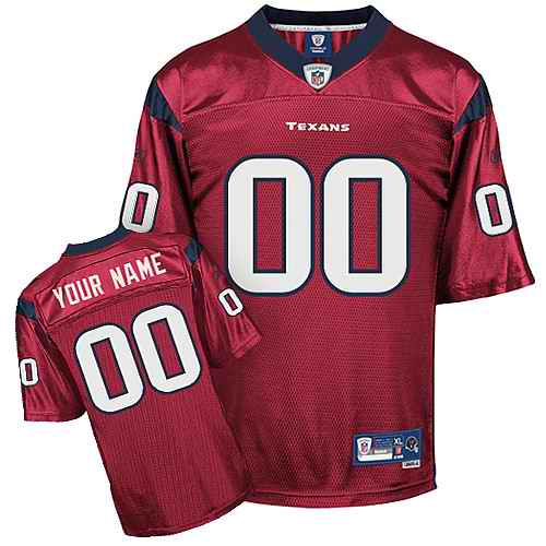 Houston Texans Men Customized red Jersey - Click Image to Close