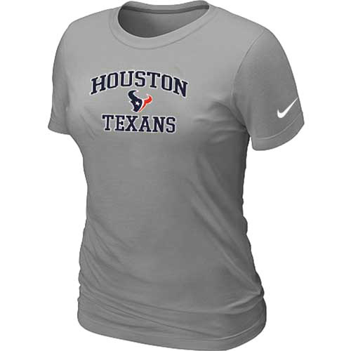 Houston Texans Women's Heart & Soul L.Grey T-Shirt