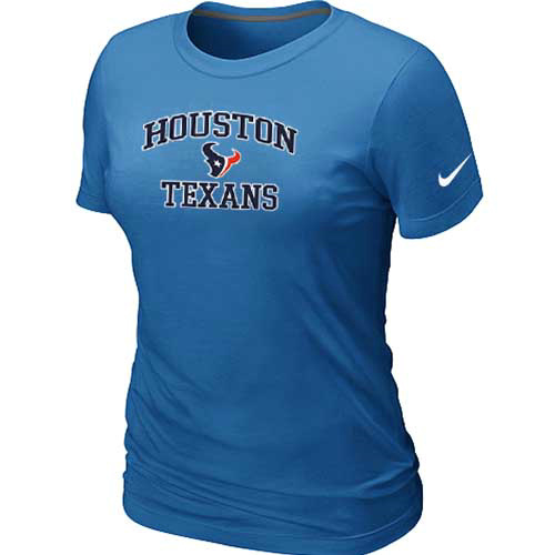 Houston Texans Women's Heart & Soul L.blue T-Shirt