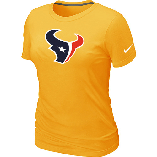 Houston Texans Yellow Women's Logo T-Shirt