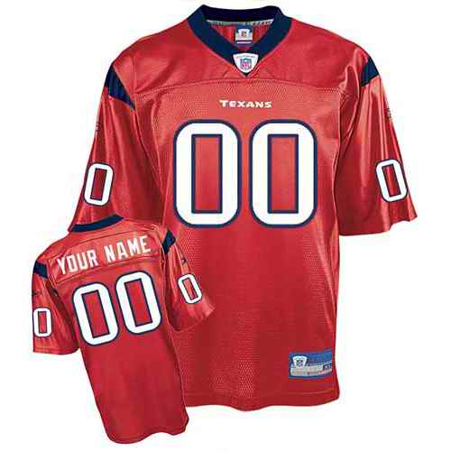 Houston Texans Youth Customized red Jersey - Click Image to Close