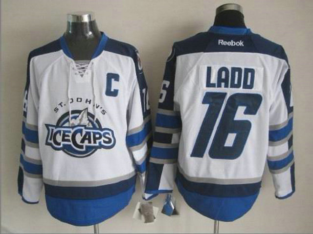 Ice Caps 16 Ladd White With C Patch Jerseys