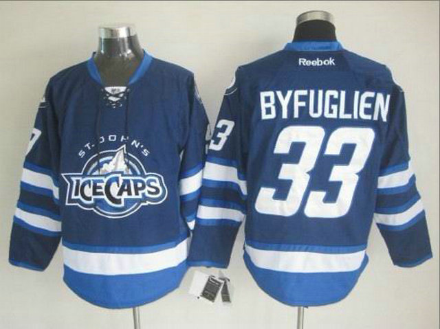 Ice Caps 33 Byfuglien Blue Jerseys