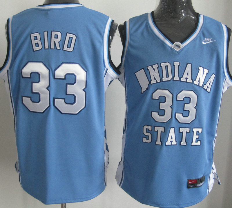 Indiana State 33 BIRD Blue Jerseys