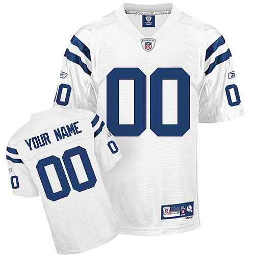 Indianapolis Colts Men Customized White Jersey - Click Image to Close