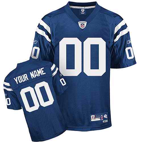 Indianapolis Colts Men Customized blue Jersey - Click Image to Close