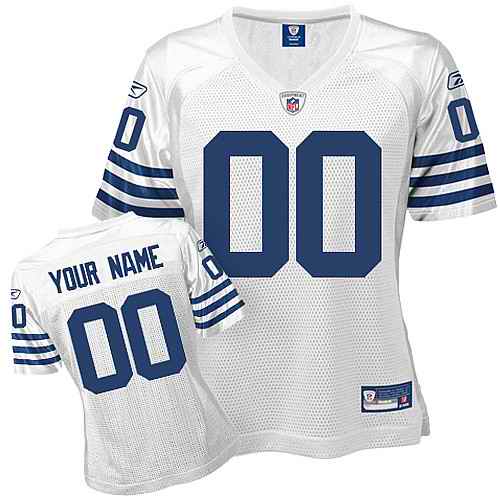 Indianapolis Colts Women Customized white Jersey