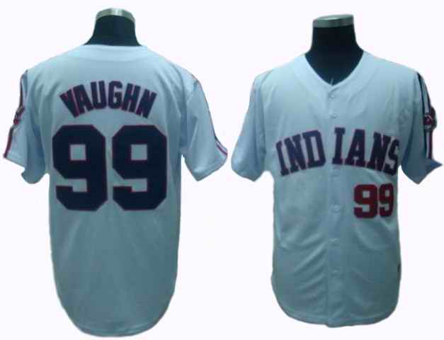 Indians 99 Vaughn white Kids Jersey - Click Image to Close