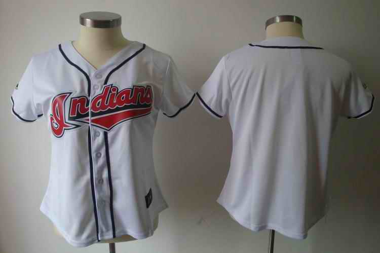 Indians blank white red number women Jersey