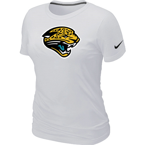 Jacksonville Jaguars White Women's Logo T-Shirt