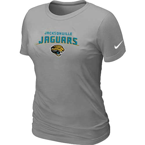 Jacksonville Jaguars Women's Heart & Soul L.Grey T-Shirt - Click Image to Close