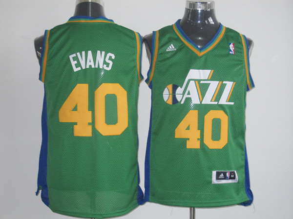 Jazz 40 Evans Green Jerseys