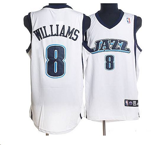 Jazz 8 Deron Williams White jerseys